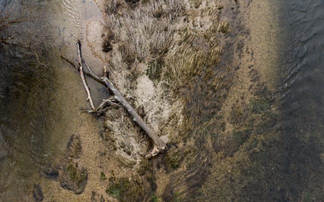 Egy sziget (a DE125-ös) a Duna felső folyásáról Sigmaringen és Sigmaringensdorf között.