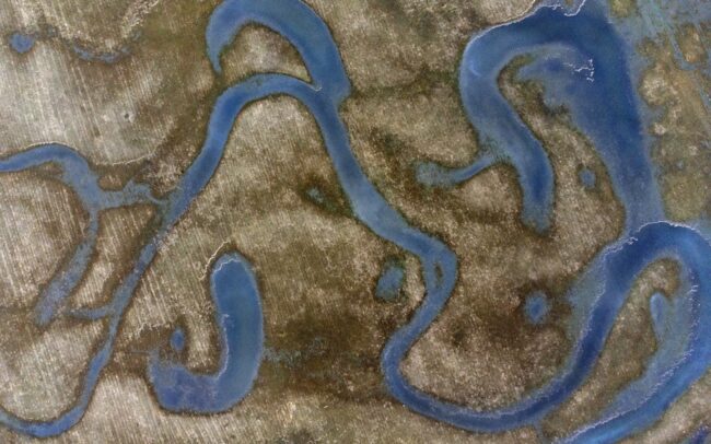 The Ipoly is a border river, but it does not recognize the imaginary lines drawn by people, and if necessary, it washes them away. This is shown during floods, in the photos in the flood plain near Ipeľské Predmostie (Slovakia) and Ipolyvece (Hungary).